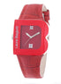 Laura Biagiotti Red Leather Dress Watch Laura Biagiotti