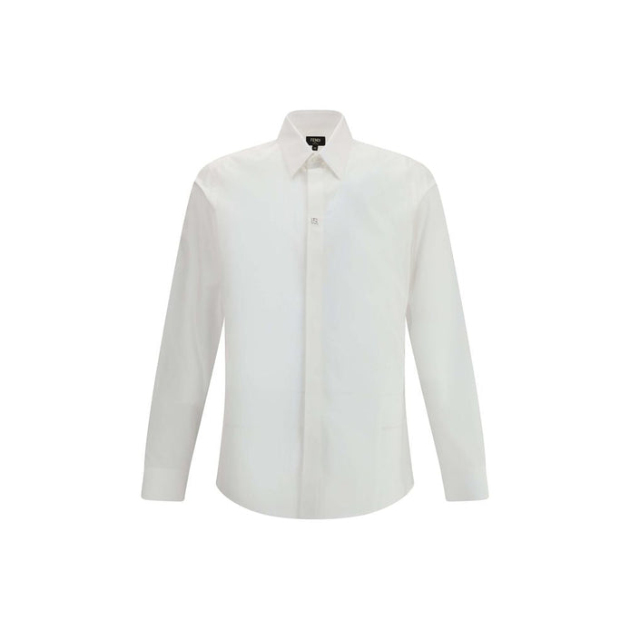 Fendi White Cotton Dress Shirt Fendi