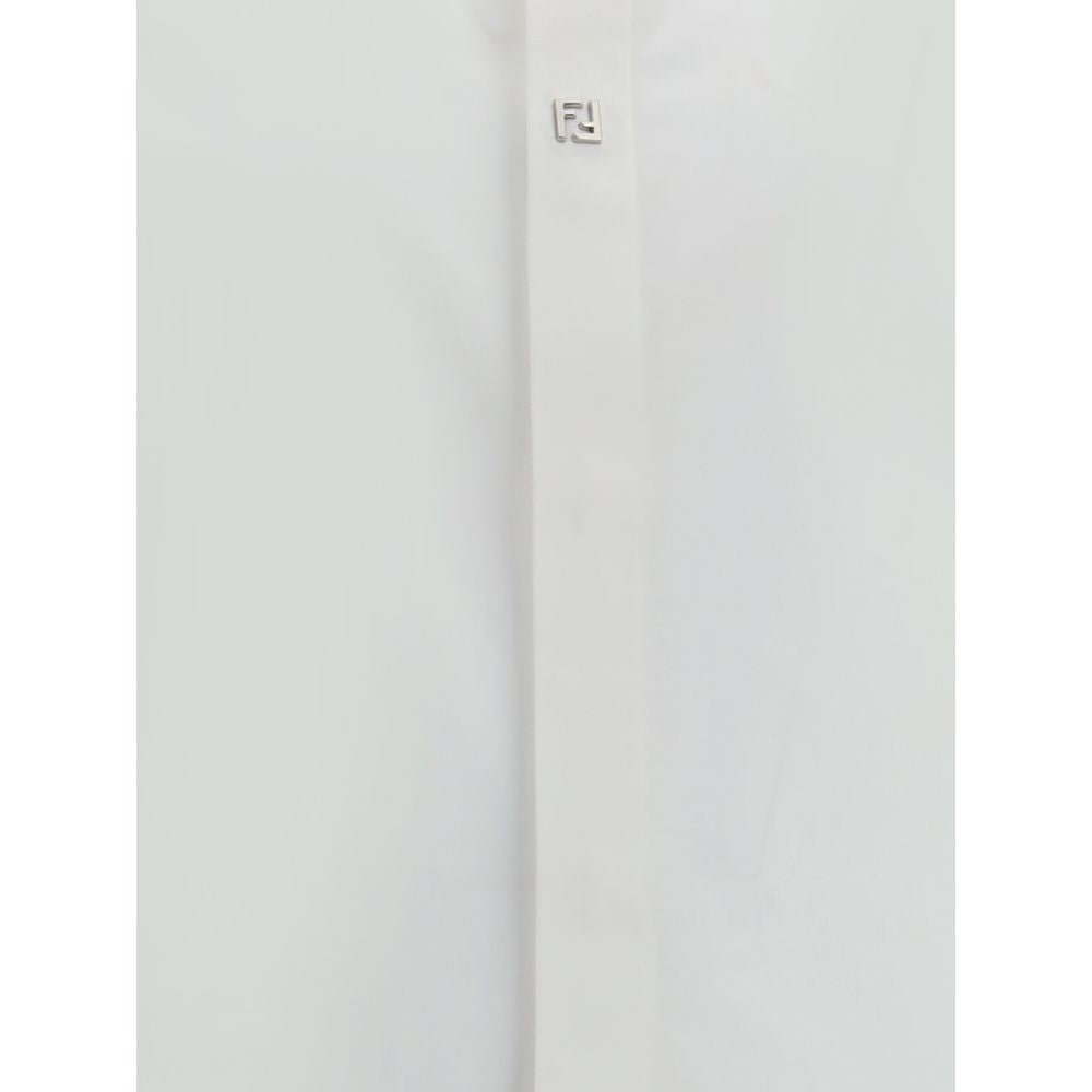 Fendi White Cotton Dress Shirt Fendi