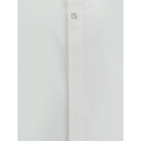 Fendi White Cotton Dress Shirt Fendi