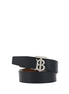 Burberry Black Calf Leather Bos Taurus Regular Belt Burberry