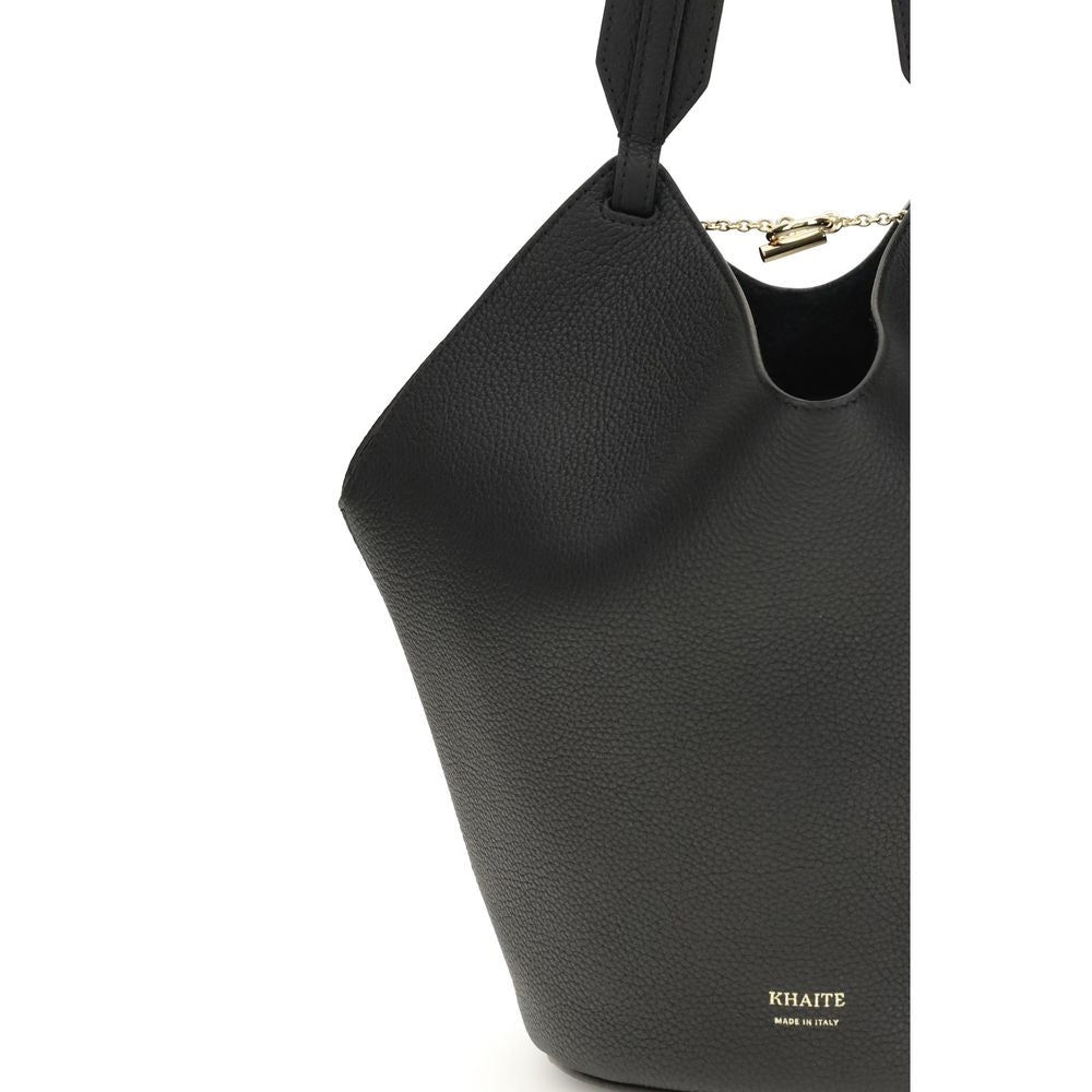 Khaite Black Calf Leather Bos Taurus Shoulder Bag Khaite