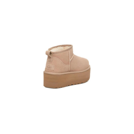 UGG Beige Suede Leather Ankle Boots UGG