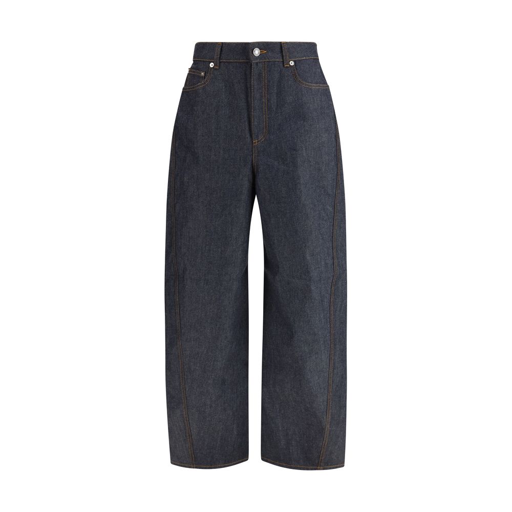 Givenchy Blue Cotton Casual Pants Givenchy