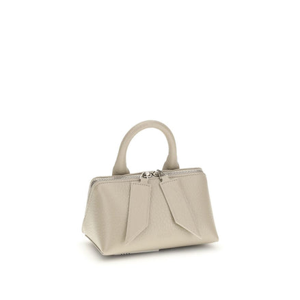 The Attico Beige Calf Leather Bos Taurus Handbag The Attico