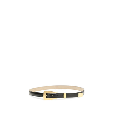 Khaite Black Calf Leather Bos Taurus Regular Belt Khaite