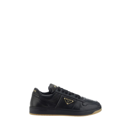 Prada Black Calf Leather Bos Taurus Low Top Sneakers Prada