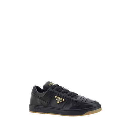 Prada Black Calf Leather Bos Taurus Low Top Sneakers Prada