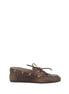 Miu Miu Brown Calf Leather Bos Taurus Slip-On Loafers Miu Miu