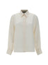 Fendi White Silk Pattern Shirt Fendi