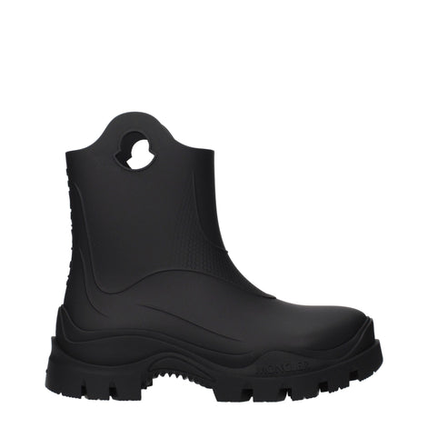 Moncler Black Cotton Ankle Boots