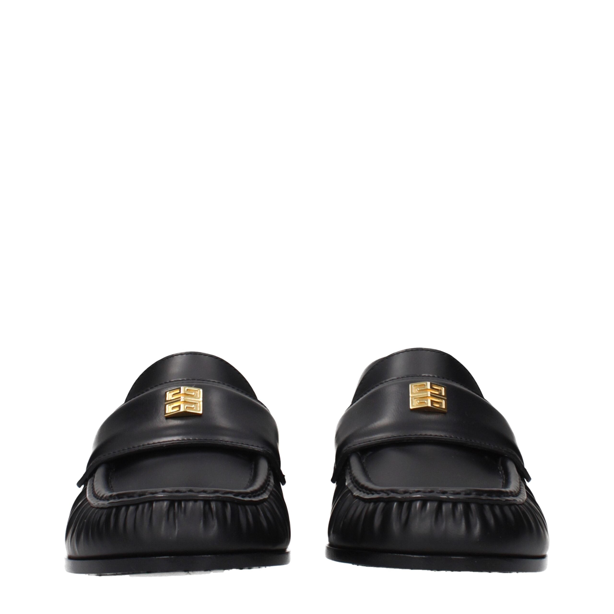 Givenchy Black Leather Slip-On Loafers Givenchy