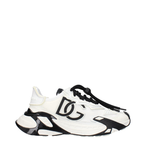 Dolce & Gabbana White Fabric Athletic Sneakers Dolce & Gabbana