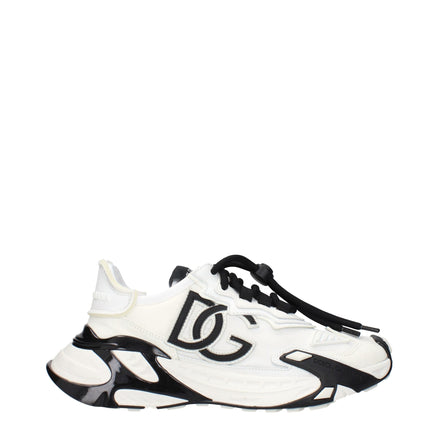 Dolce & Gabbana White Fabric Athletic Sneakers Dolce & Gabbana