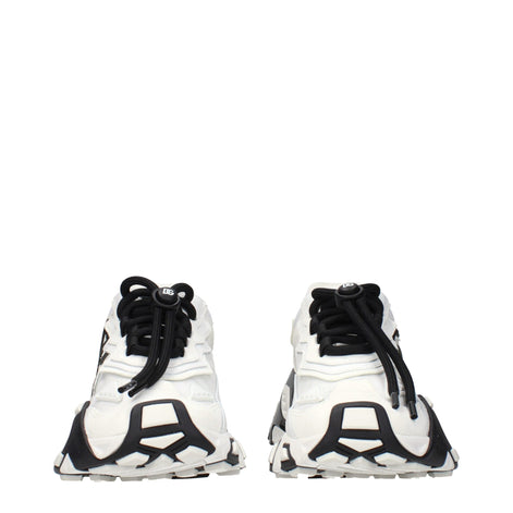 Dolce & Gabbana White Fabric Athletic Sneakers Dolce & Gabbana