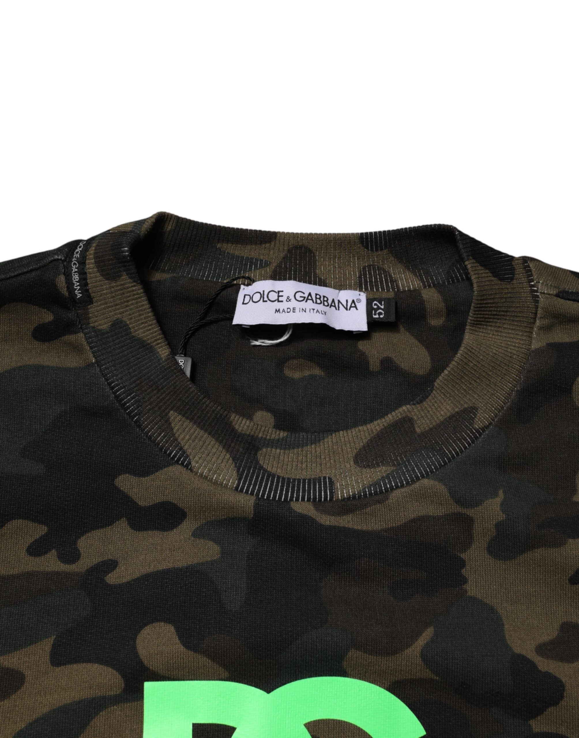 Dolce & Gabbana Multicolor Camouflage Men Sweatshirt  Sweater Dolce & Gabbana