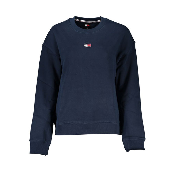 Tommy Hilfiger Blue Cotton Women Sweatshirt Tommy Hilfiger