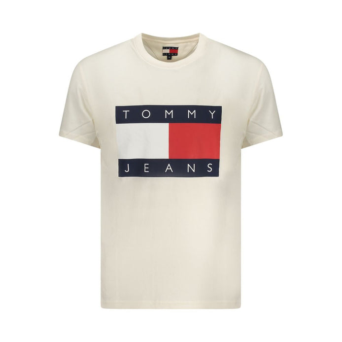 Tommy Hilfiger White Cotton Men's T-Shirt Tommy Hilfiger