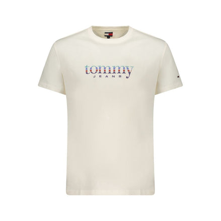 Tommy Hilfiger Bianco Cotton Men T-Shirt Tommy Hilfiger