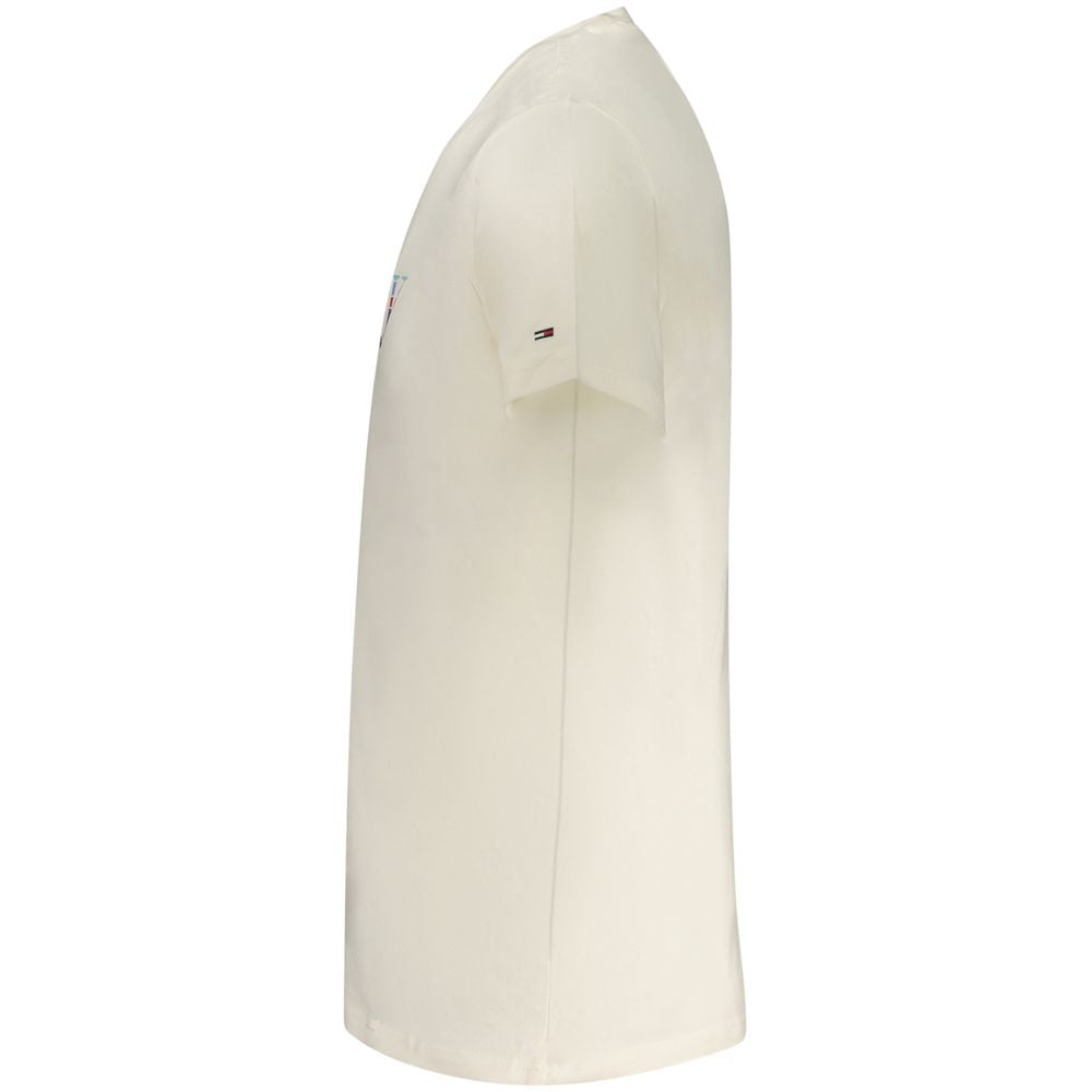 Tommy Hilfiger Bianco Cotton Men T-Shirt Tommy Hilfiger