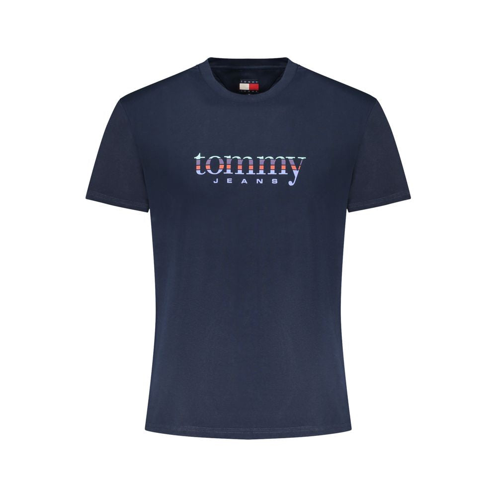 Tommy Hilfiger Blue Cotton Men T-Shirt Tommy Hilfiger