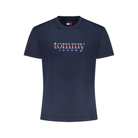 Tommy Hilfiger Blue Cotton Men T-Shirt Tommy Hilfiger