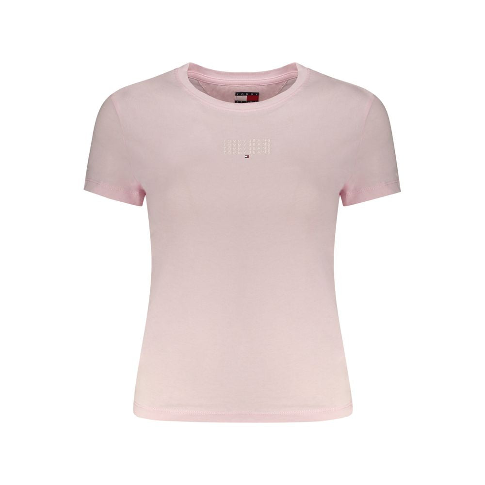 Tommy Hilfiger Pink Cotton Women T-Shirt Tommy Hilfiger
