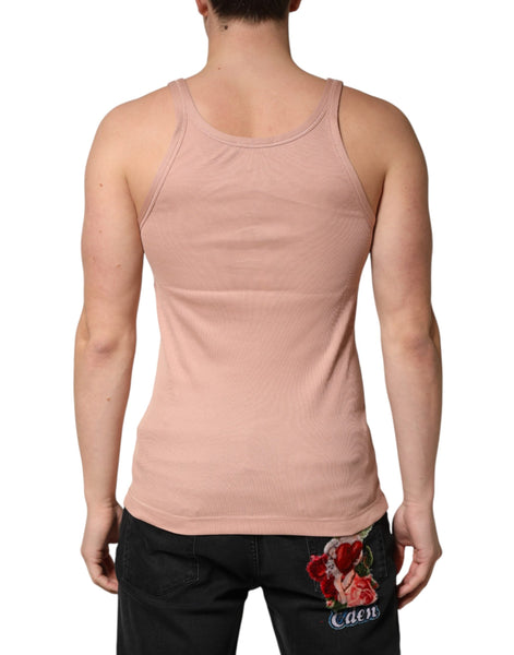 Dolce & Gabbana Pink Sleeveless Round Neck Tank Top  T-shirt Dolce & Gabbana