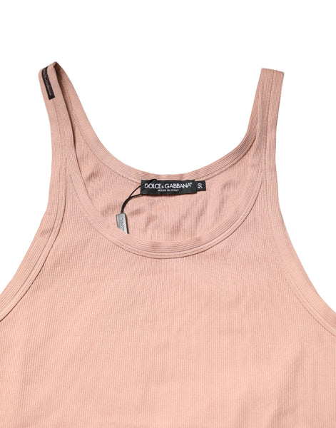 Dolce & Gabbana Pink Sleeveless Round Neck Tank Top  T-shirt Dolce & Gabbana