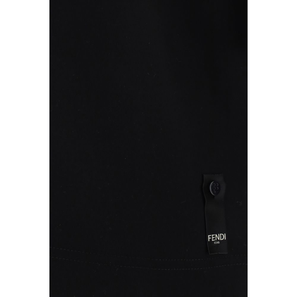 Fendi Black Cotton T-Shirt Fendi