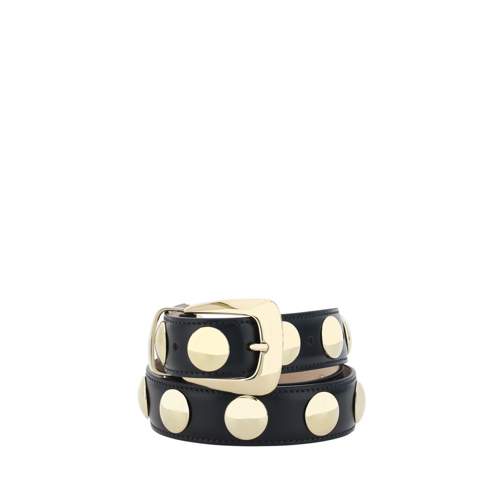 Khaite Black Calf Leather Bos Taurus Belt Khaite