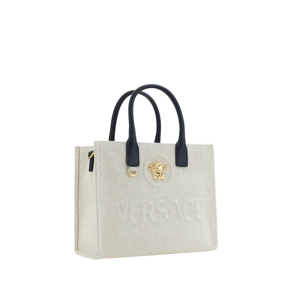 Versace Cream Cotton Shoulder Bag Versace
