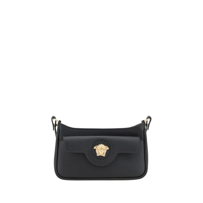 Versace Black Calf Leather Bos Taurus Shoulder Bag Versace