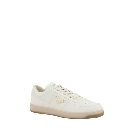 Prada White Calf Leather Bos Taurus Low Top Sneakers Prada