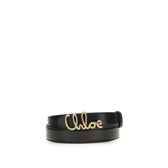 Chloé Black Calf Leather Bos Taurus Belt Chloé