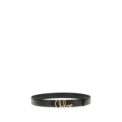 Chloé Black Calf Leather Bos Taurus Belt Chloé