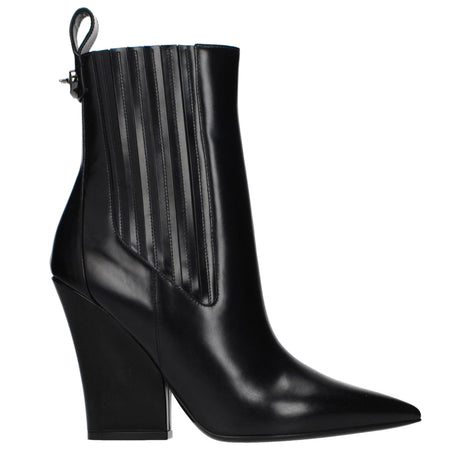 Valentino Garavani Black Leather Ankle Boots Valentino Garavani