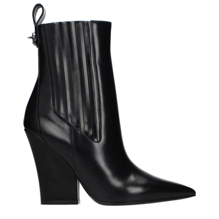 Valentino Garavani Black Leather Ankle Boots Valentino Garavani