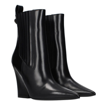 Valentino Garavani Black Leather Ankle Boots Valentino Garavani