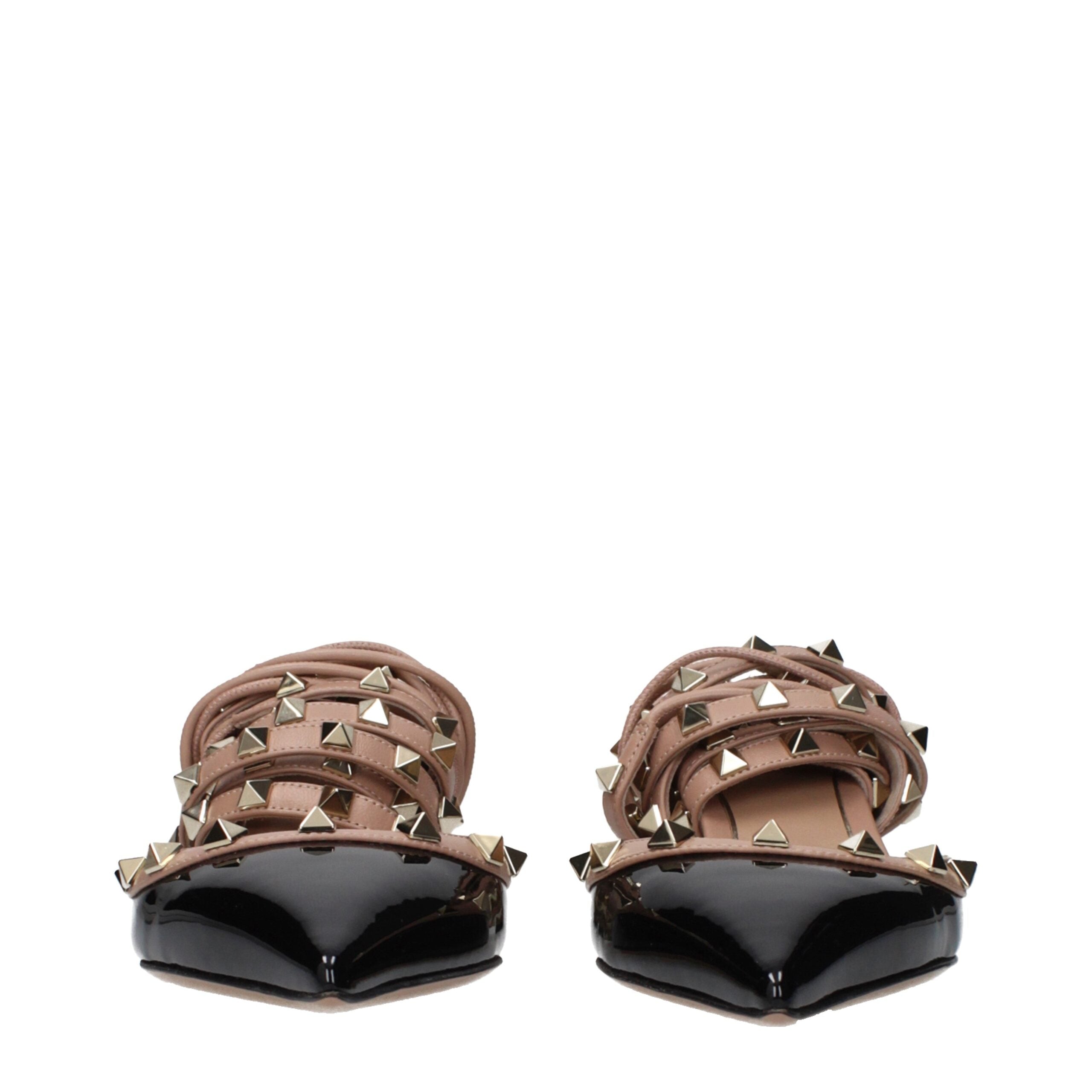Valentino Garavani Black Leather Strap-On Sandals Valentino Garavani