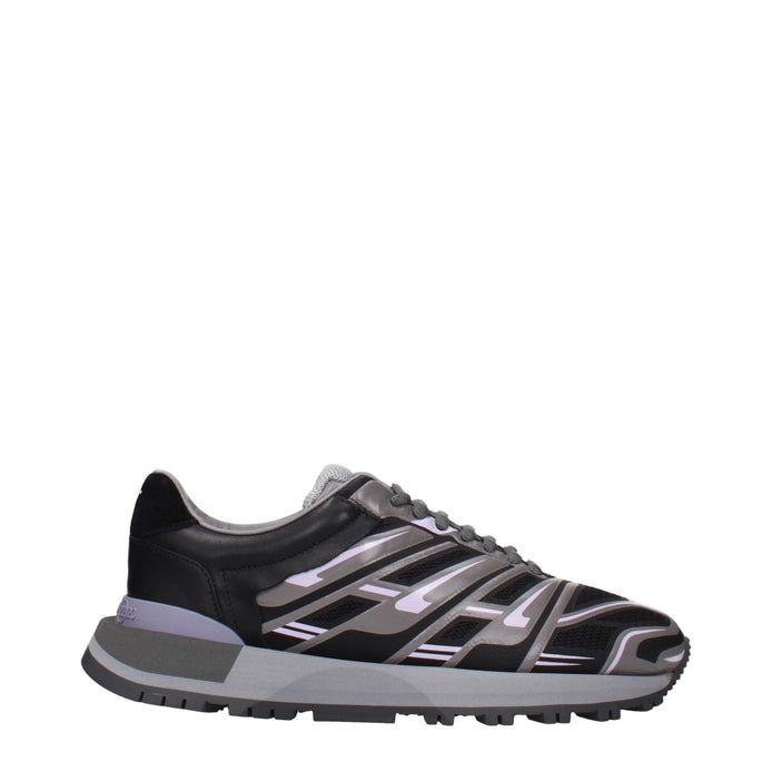 Maison Margiela Black Fabric Athletic Sneakers Maison Margiela