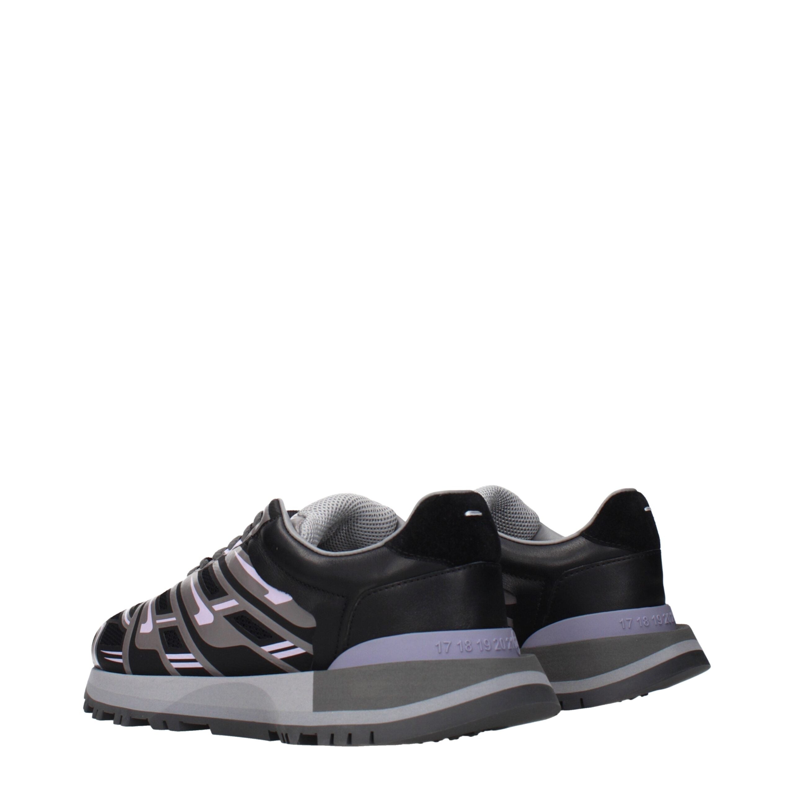 Maison Margiela Black Fabric Athletic Sneakers Maison Margiela