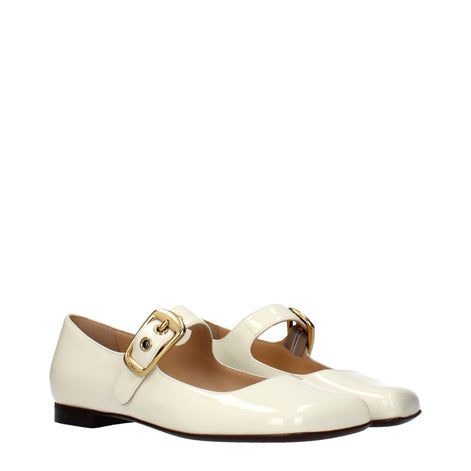 Chloé Beige Leather Ballet Flats Chloé