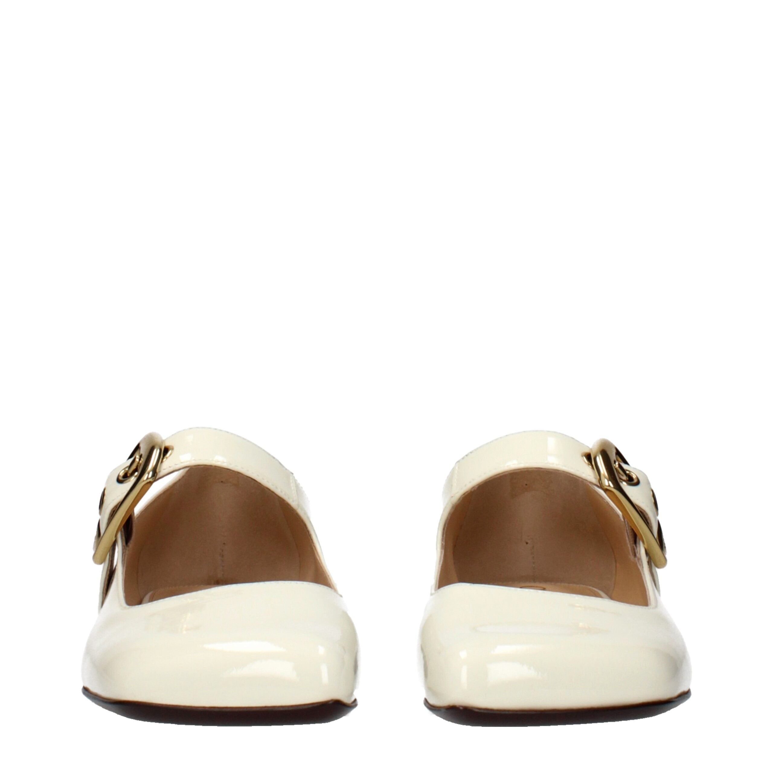 Chloé Beige Leather Ballet Flats Chloé
