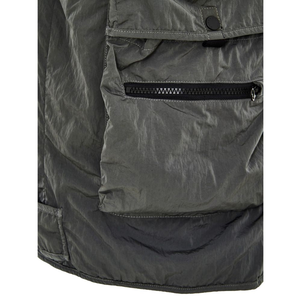 Paul & Shark Gray Polyester Sleveless Jacket Paul & Shark