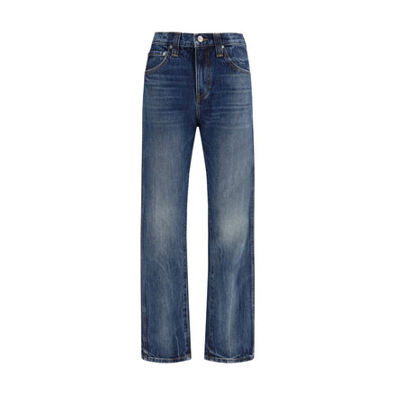 Khaite Blue Cotton High-Waisted Jean Khaite