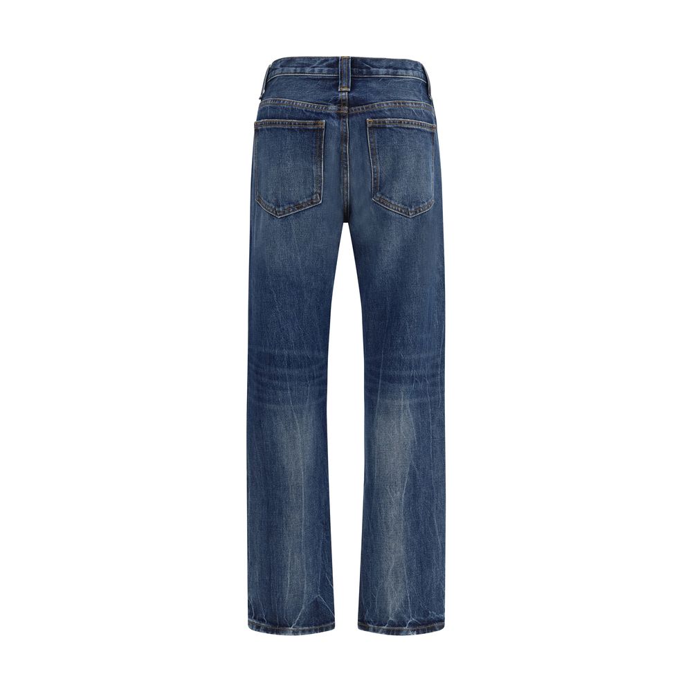 Khaite Blue Cotton High-Waisted Jean Khaite