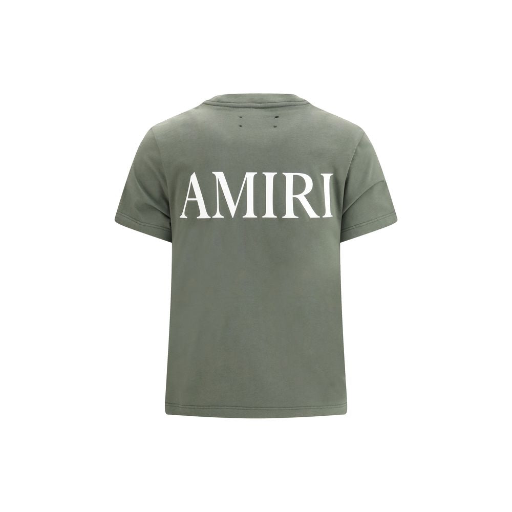 Amiri Green Cotton T-Shirt Amiri