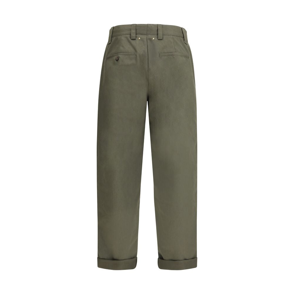 Golden Goose Green Cotton Chino Pants Golden Goose