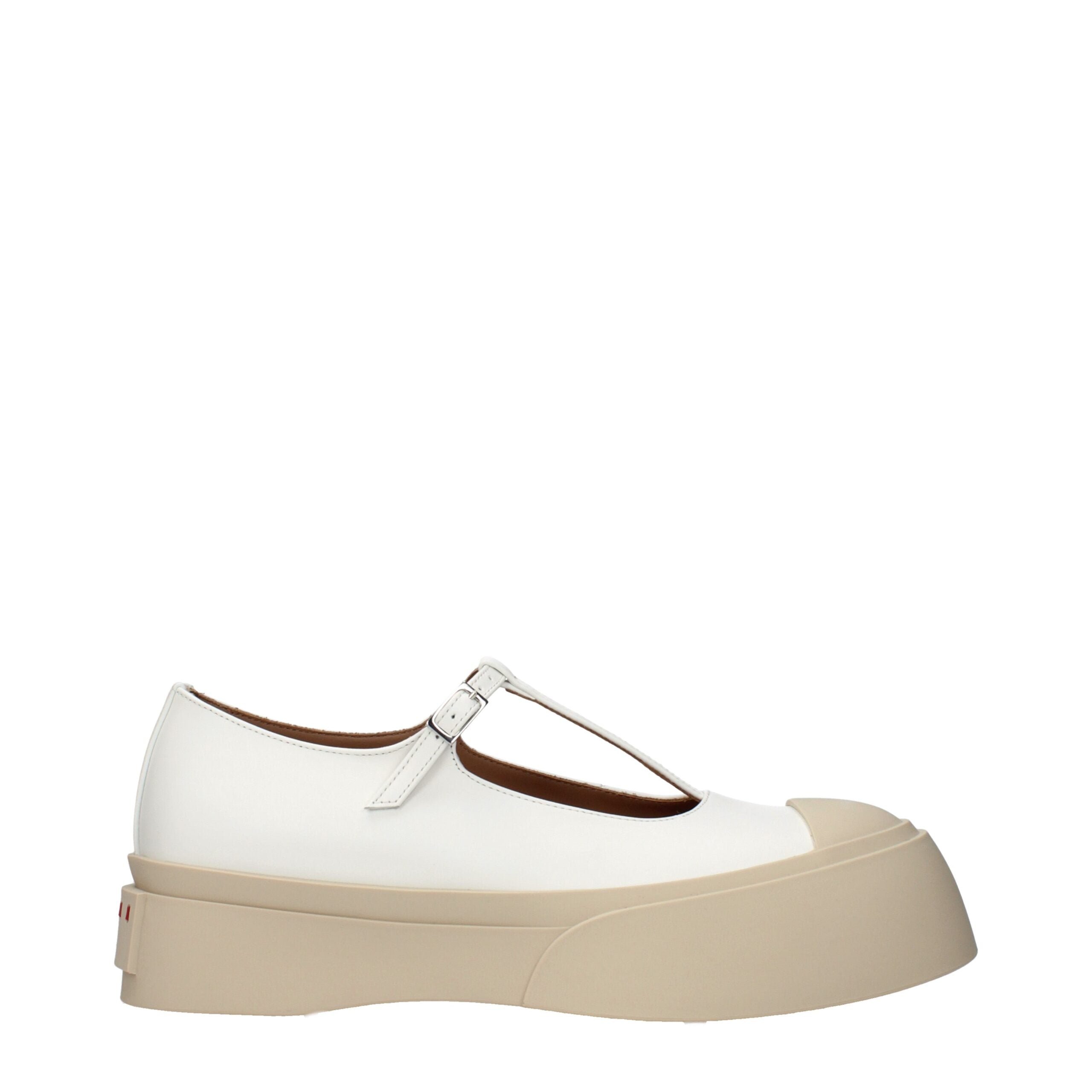 Marni White Leather Slip-On Loafers Marni